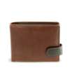 Hnedo-čierna pánska kožená peňaženka so zápinkou 513-8194-40/60