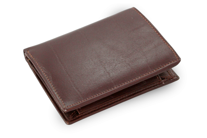 E-shop Tmavě hnědá pánská kožená peněženka a dokladovka se zápinkou 514-1610-40