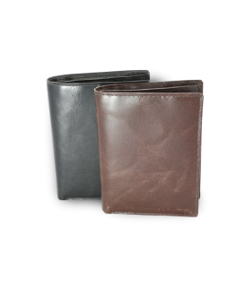 Tmavo hnedá pánska kožená peňaženka a dokladovka 514-1790-47