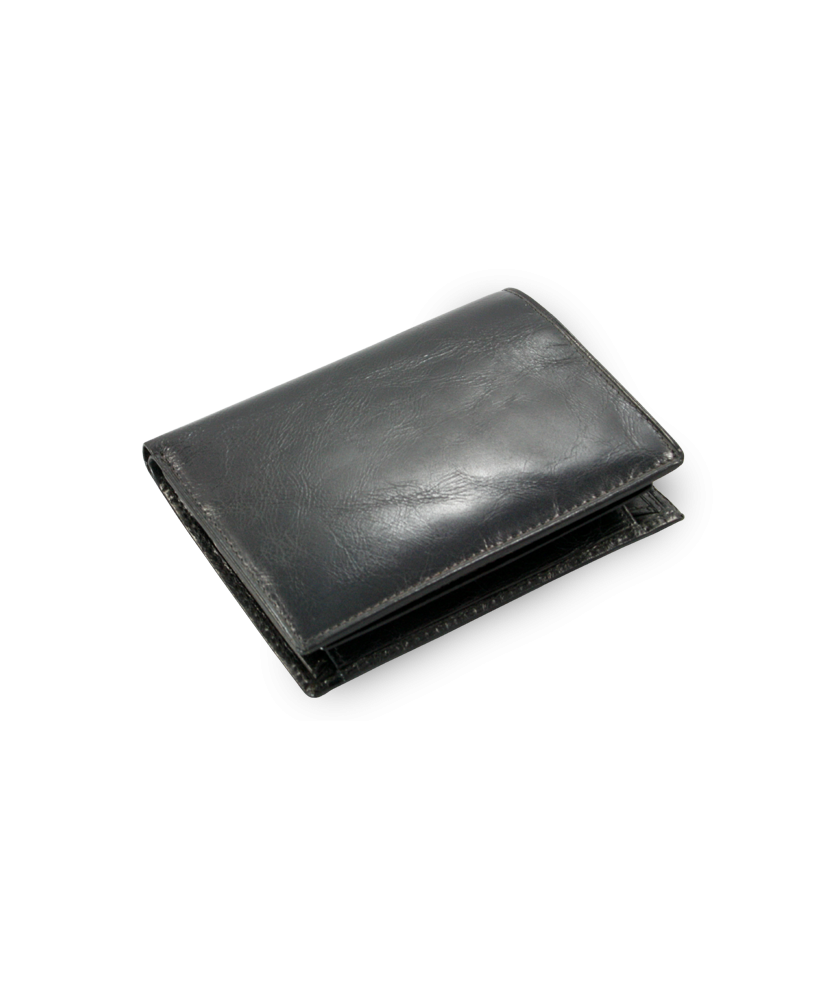 Čierna pánska kožená peňaženka a dokladovka 514-1790-60