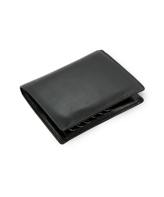 Čierna pánska kožená dokladová peňaženka 514-2210-60
