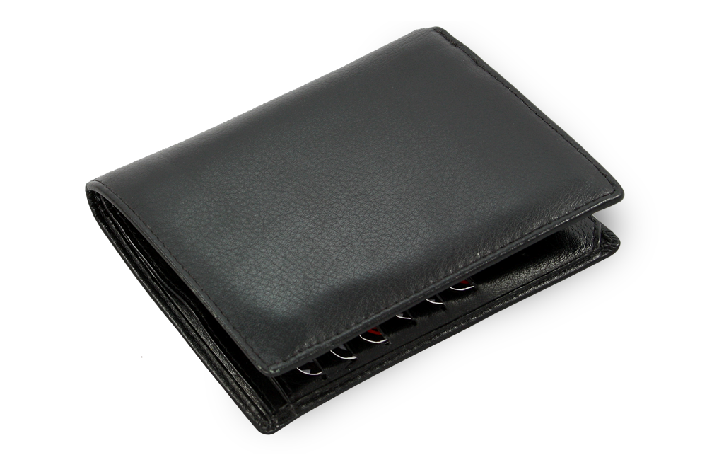 E-shop Černá pánská kožená dokladová peněženka 514-2210-60