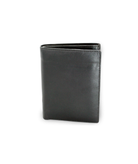 Čierna pánska kožená peňaženka s vloženou dokladovkou 514-2503-60