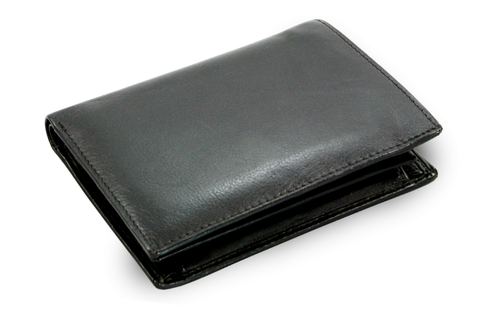 E-shop Černá pánská kožená peněženka s vloženou dokladovkou 514-2503-60