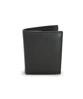 Čierna pánska kožená peňaženka s vnútornou zápinkou určená pre políciu 514-5424P-60