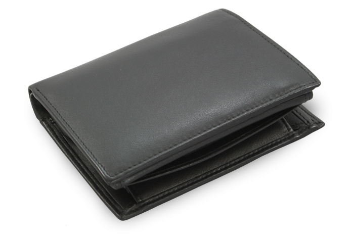 E-shop Černá pánská kožená peněženka s vnitřní zápinkou určená pro policii 514-5424P-60