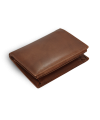 Tmavo hnedá pánska kožená peňaženka so zaistením dokladov 514-7424-47