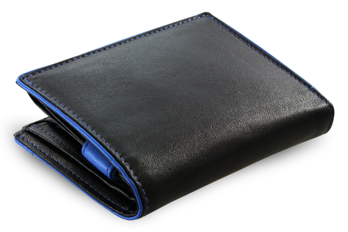 E-shop Černomodrá pánská kožená peněženka s vnitřní zápinkou 514-8140-60/91