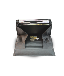 Kožená čašnícka peňaženka s prehľadným vreckom na mince 515-2401B-60