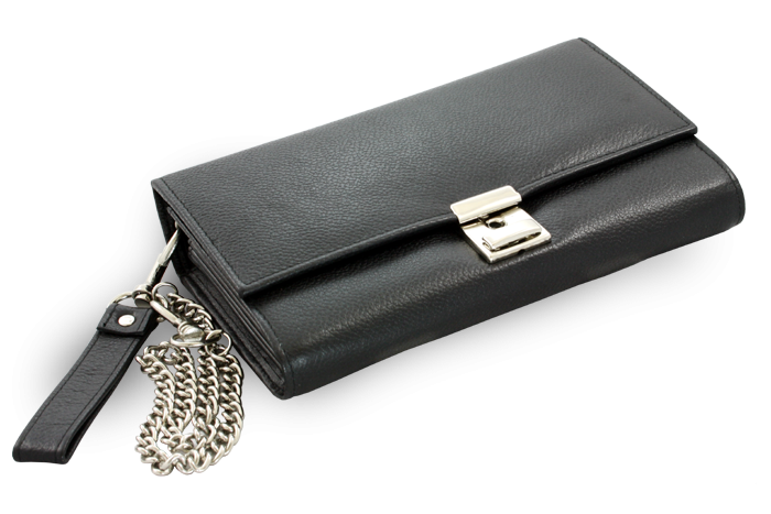 Kožená čašnícka peňaženka s retiazkou 515-7401A-60