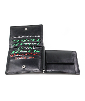 Čierna pánska kožená peňaženka - dolárovka 519-8103-60