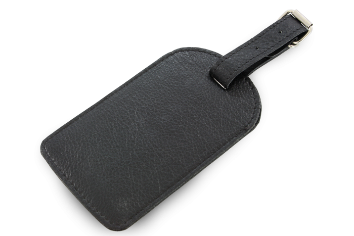 E-shop Černá kožená visačka na zavazadlo 619-5405-60