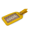Žltá kožená visačka na batožinu 619-5405-86