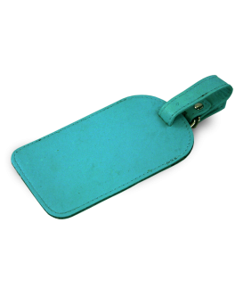 Svetlomodrá kožená visačka na batožinu 619-5405-91