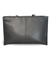 Čierna kožená trojzipsová kabelka 212-2203A-60