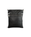 Čierna kožená zipsová kabelka s popruhom 212-3066-60