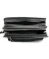 Čierna kožená dvojzipsová etue 611-1080-60