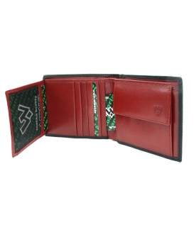 Červenočierna pánska kožená peňaženka 513-1321-60/31