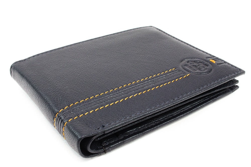 E-shop Tmavě modrá pánská kožená peněženka 513-1311-97