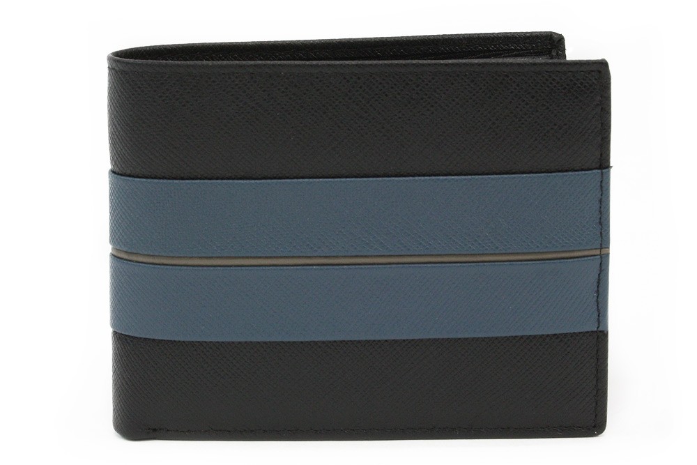 E-shop Modročerná kožená pánská peněženka 513-1331-60/97