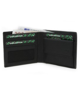 Čierna kožená pánska peňaženka 513-1315-60