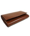 Hnedá dámska kožená klopnová peňaženka 511-2121-05