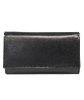 Čierna dámska kožená klopňová peňaženka 511-2121-60