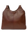 Hnedá kožená zipsová kabelka s dvoma popruhmi 212-8013-40