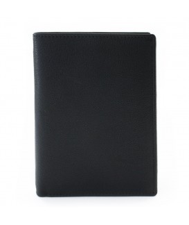Čierna pánska kožená peňaženka - dokladovka s vnútornou zápinkou 514-5924-60