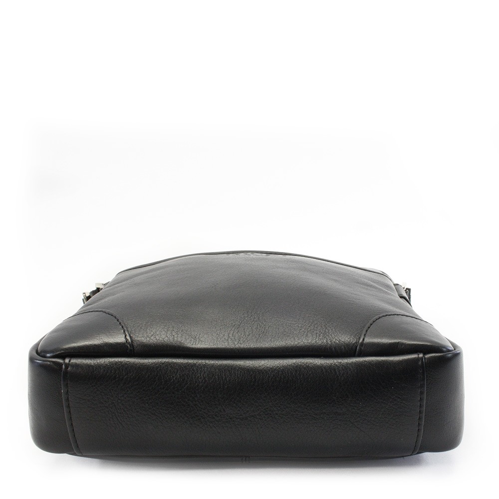 Čierny kožený pánsky crossbag 215-1713-60
