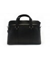 Čierna kožená business taška na notebook 212-2187-60