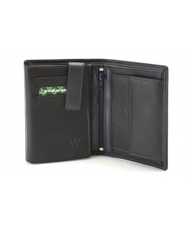 Čiernomodrá pánska kožená peňaženka s vnútornou zápinkou 514-8140-60/97