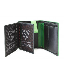 Čiernozelená pánska kožená peňaženka s vnútornou zápinkou 514-8140-60/51