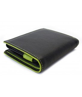 Čiernozelená pánska kožená peňaženka s vnútornou zápinkou 514-8140-60/52