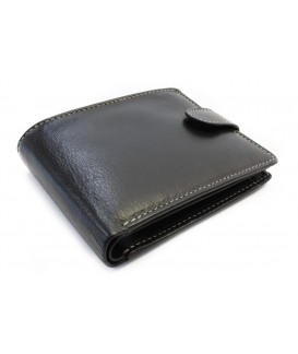 Čierna pánska kožená peňaženka so zápinkou 513-1904B-60