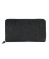 Čierna dámska kožená zipsová peňaženka so vzorom 511-2265-60
