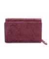 Fuchsiová dámska stredná kožená peňaženka s poklopom 511-2266-36