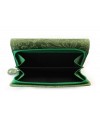 Zelená dámska stredná kožená peňaženka s poklopom 511-2266-57
