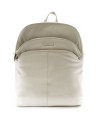 Svetlosivý kožený zipsový batoh 311-8955-20