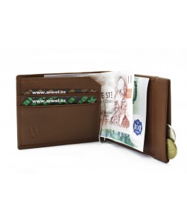 Hnedá pánska kožená peňaženka s vreckom na mince 519-2910-40