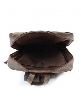 Tmavo hnedý pánsky kožený batoh 311-1550-47