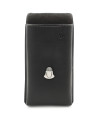 Čierne pánske kožené púzdro na mobil 611-3401A-60