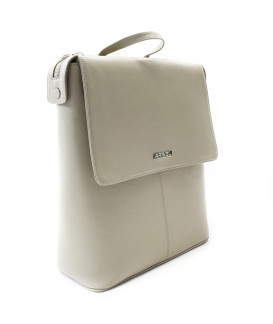 Šedobéžová sada dámskeho batohu, etue a kľúčenky 412-1660-0025-2418-24