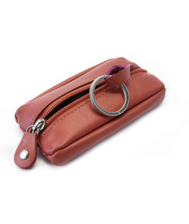 Tmavo ružová sada dámskeho batohu, etue a kľúčenky 412-1660-0023-2418-35