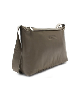 Šedohnedá sada dámskej kabelky, peňaženky a kľúčenky 412-4003-1745-2418-26