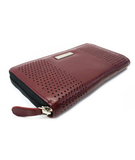 Vínovo červená sada dámskeho batohu, peňaženky a kľúčenky 412-8955-4722-8104-34