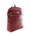 Vínovo červená sada dámskeho batohu, peňaženky a kľúčenky 412-8955-4722-8104-34