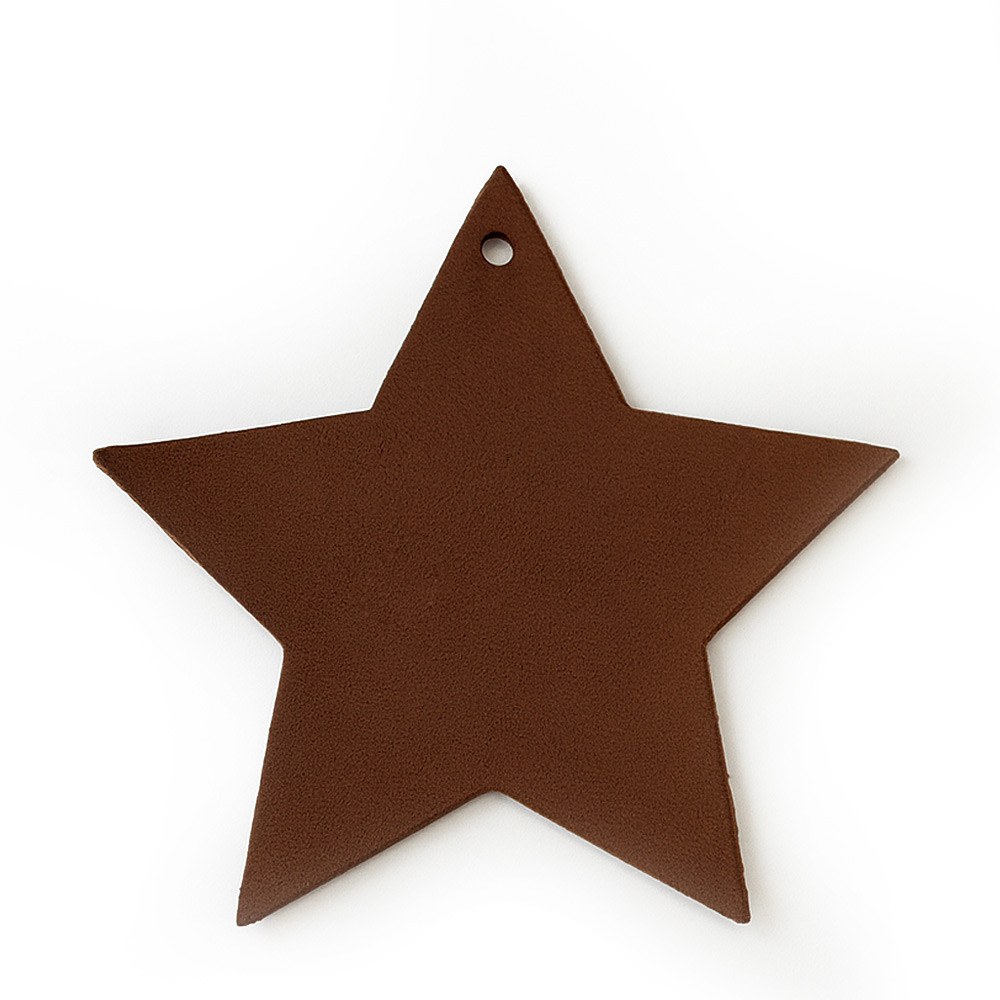 Hnedá vianočná ozdoba hviezda 619-1216-41