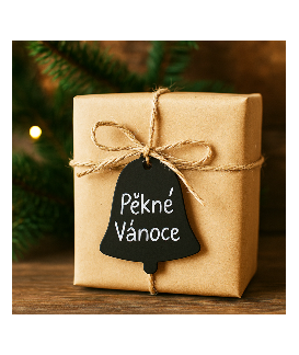 Čierna vianočná ozdoba zvonček 619-1213-60