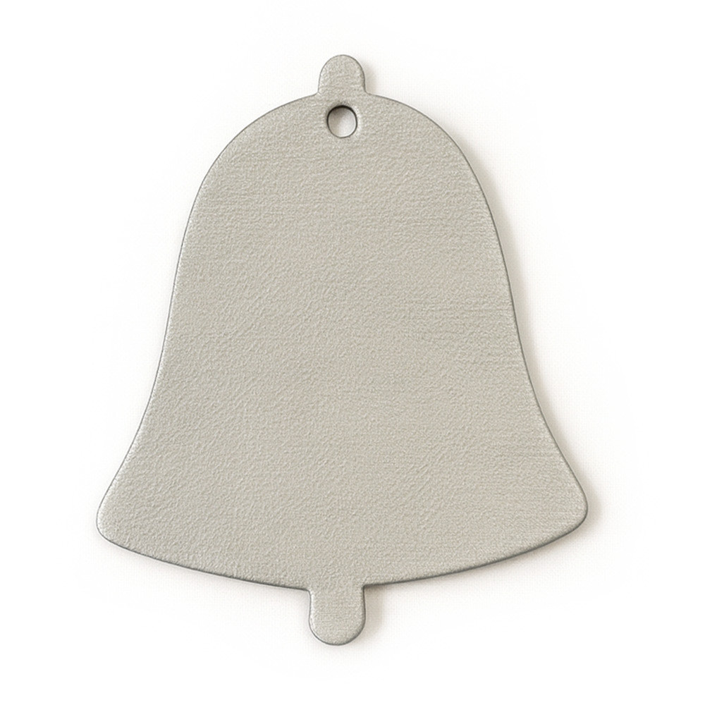 Svetlosivá vianočná ozdoba zvonček 619-1213-20